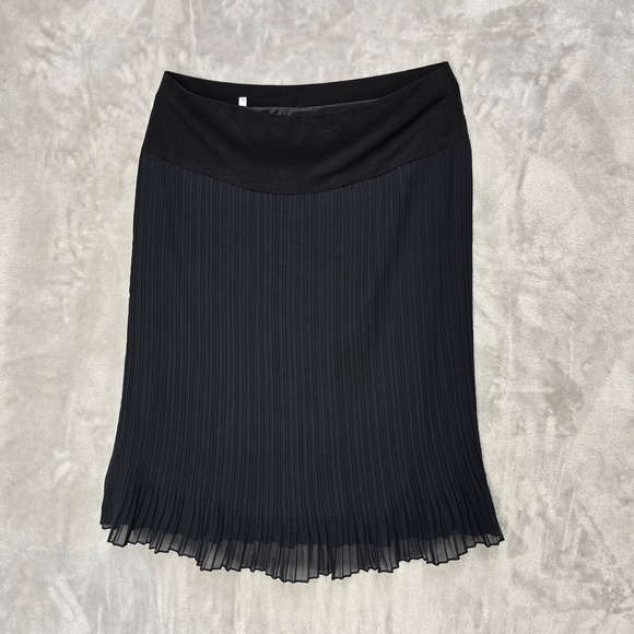 Unbranded Dresses & Skirts - Accordion Pleated Skirt Women XL Blk Stretch Midi Minimalist Goth Dark Academia